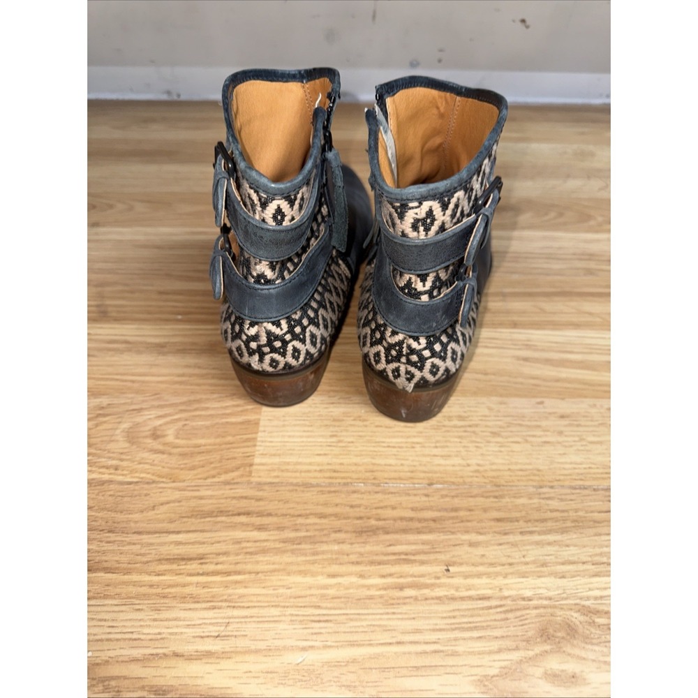 Latigo Isley Womens Ankle‎ Boots Booties 10M Southwest Aztec Leather Moto Blue - Picture 4 of 8